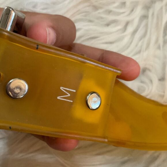 Calvin Klein CK Y2K Mustard Yellow Transparent Jelly Belt Size M main image 9